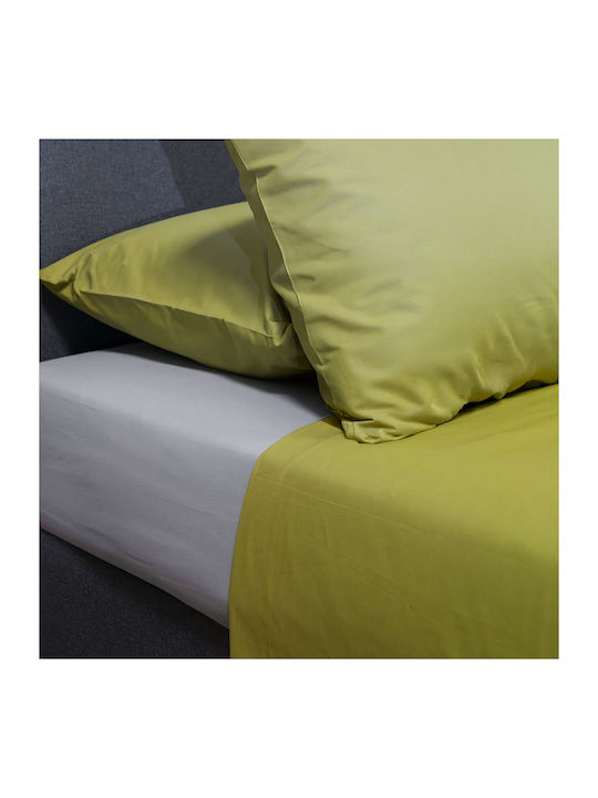 Naf Naf Σετ Σεντόνια Υπέρδιπλα με Λάστιχο 160x200+35εκ. Ghost Grey (4τμχ)