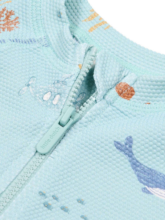 Little Dutch Kids Swimwear Rashguard With Long Sleeve Light Blue