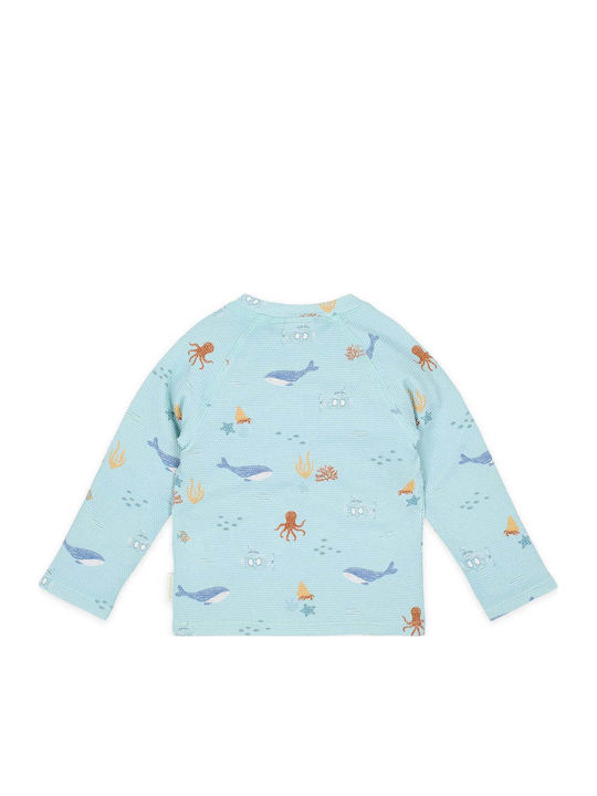 Little Dutch Kids Swimwear Rashguard With Long Sleeve Light Blue