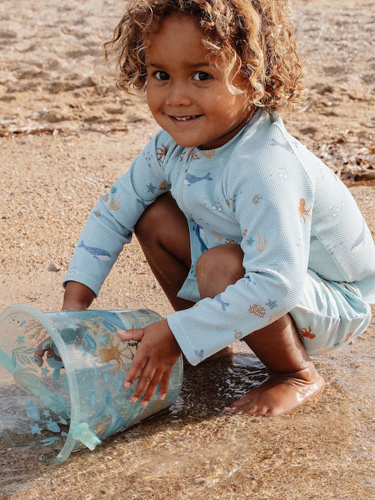 Little Dutch Kids Swimwear Rashguard With Long Sleeve Light Blue