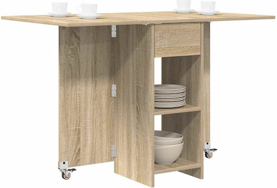 vidaXL Esszimmer- und Küchentisch Aus Holz Braun 115x70x75cm