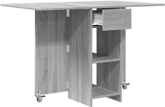 Masă de Dining din Lemn Gri 115x70x75 cm