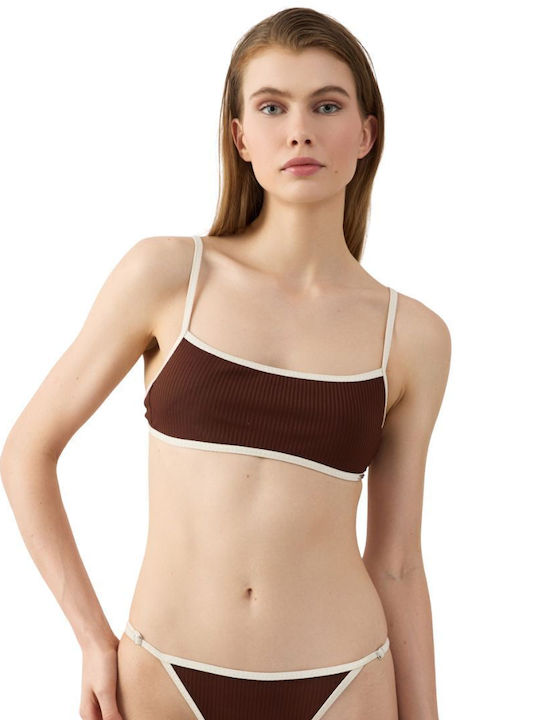Bikini Top B Cup With Padding Brown
