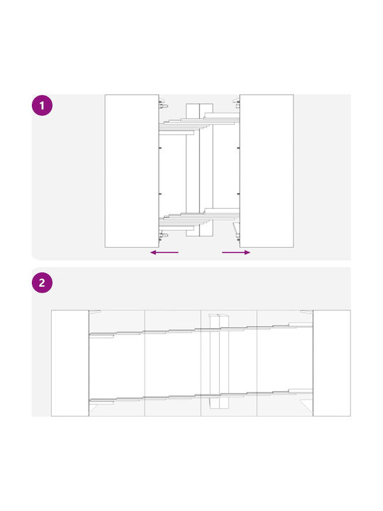 Extendable Dining Table Wooden Engineered Wood 240x85x75cm