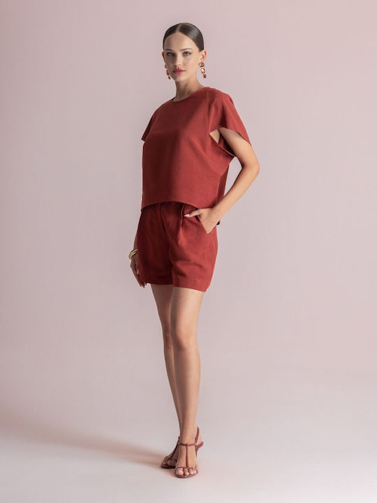 Women's Burgundy Shorts