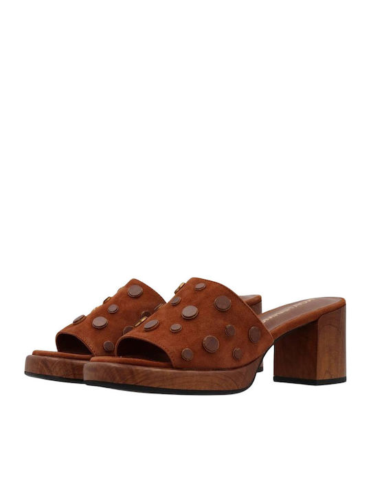 Noa Harmon Δερμάτινα Mules Καφέ
