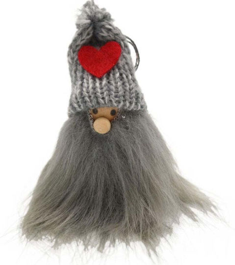 Longbearded Gray Santa Claus Pendant Gray Silver