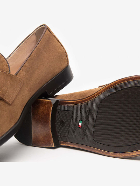 Leather Men's Loafers in Brown Colour