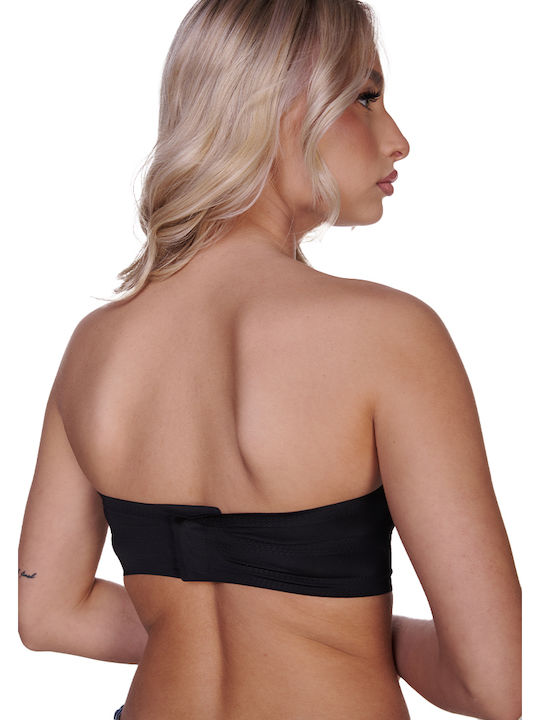 Μαύρο Strapless Σουτιέν χωρίς Μπανέλες
