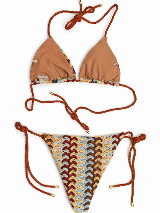 Set Bikini Τριγωνάκι Πορτοκαλί