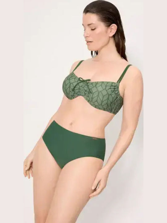Set Bikini Ψηλόμεσο Πράσινο