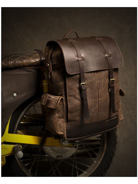 Tripmachine Τσάντα Πλάτης Βαλίτσα Μοτοσυκλέτας Rambler Backpack Tobacco Brown
