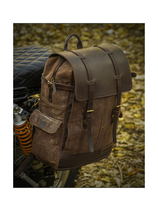 Tripmachine Τσάντα Πλάτης Βαλίτσα Μοτοσυκλέτας Rambler Backpack Tobacco Brown