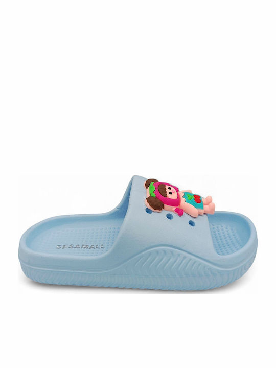 Kids' Flip Flops Slides Light Blue