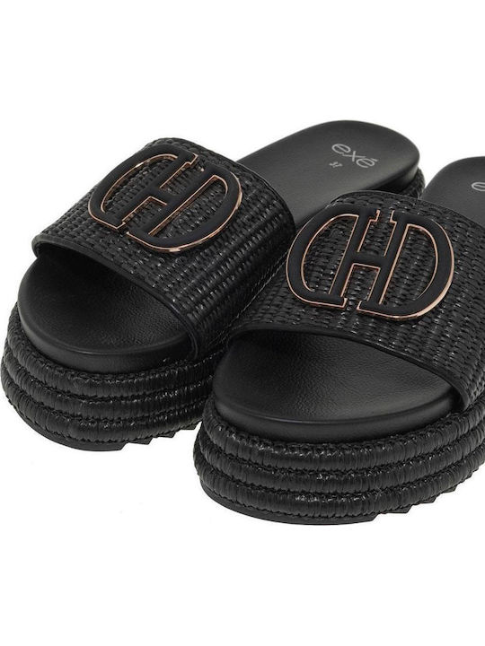 Women's Flat Sandals Flatforms Black