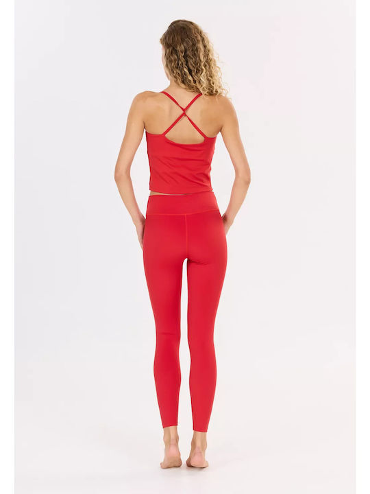 Leggings Pentru Instruire Colanți Femei Strângere Lychee Roșu