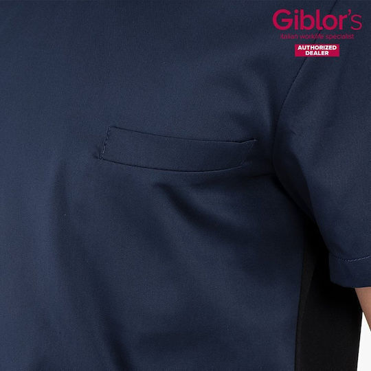 Giblor's Chef Jacket Blue with Short Sleeve