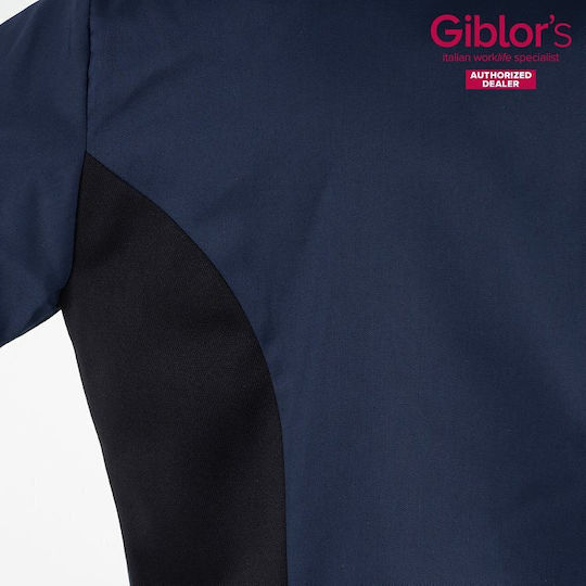 Giblor's Chef Jacket Blue with Short Sleeve
