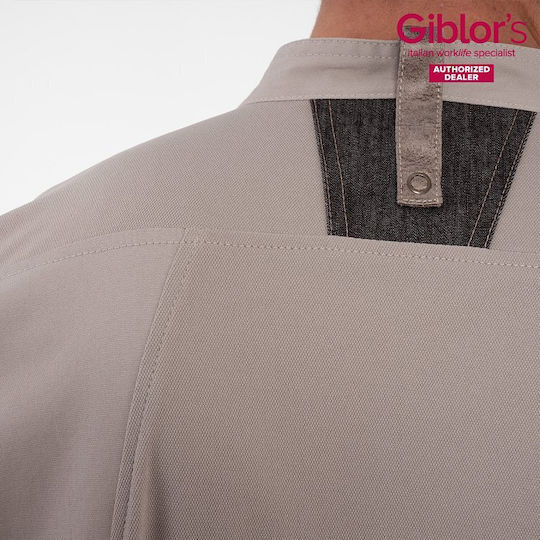 Giblor's Chef Coat 100% Cotton Beige with Short Sleeve