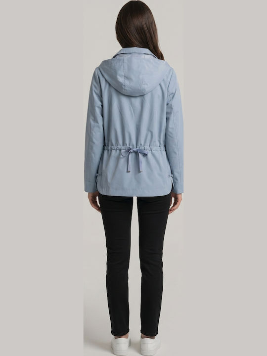 Jachetă Damă Parka pentru Primăvară/Toamnă Bleu