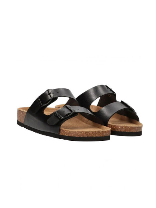 Damen Flache Sandalen Schwarz