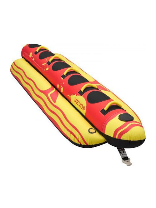 Vevor Towable Tubes Boating 5 Riders Inflatable Boat Tubes Towables 385 Kg Capacity Water Sport Tube Boat To Pull Full Nylon Cover Padded Grip Handles & Safety Valve