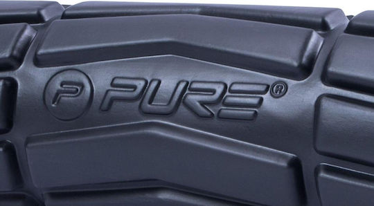 Pure2Improve Κύλινδρος Μασάζ Μαύρος 14cm