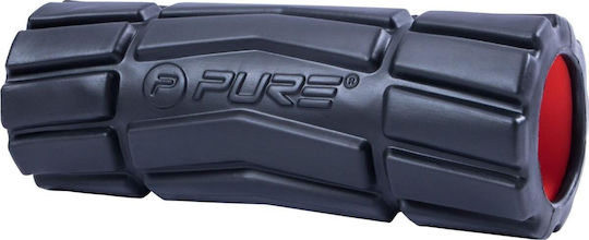 Pure2Improve Κύλινδρος Μασάζ Μαύρος 14cm