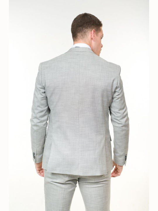 Men's Suit with Vest Gray