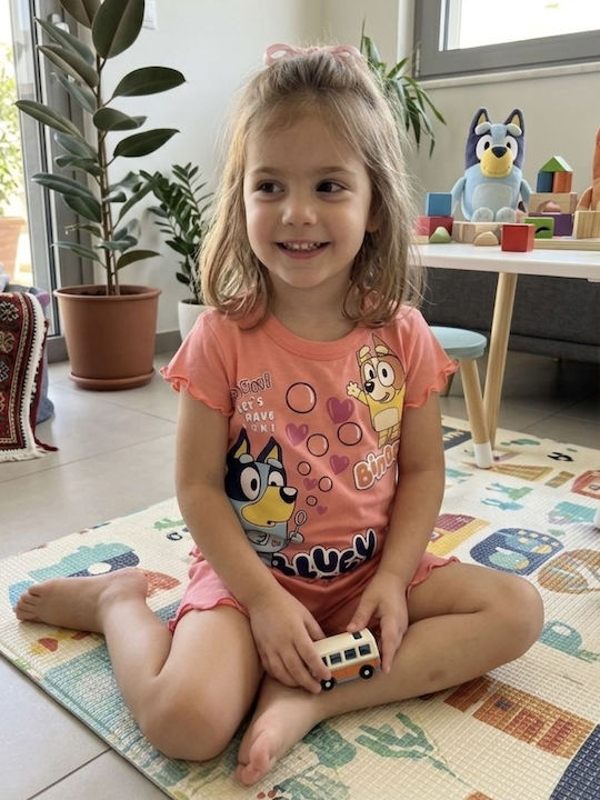 Tres Chic Pijama Copii Vară Piersică