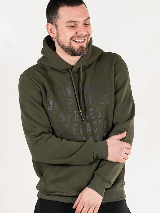 Sweatshirt mit Khaki Kapuze