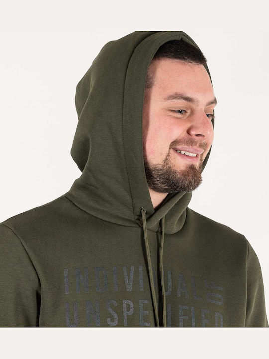 Sweatshirt mit Khaki Kapuze