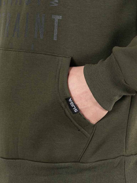 Sweatshirt mit Khaki Kapuze