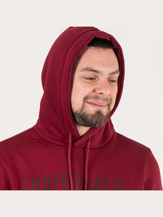 Herren Sweatshirts mit Burgundischer Kapuze