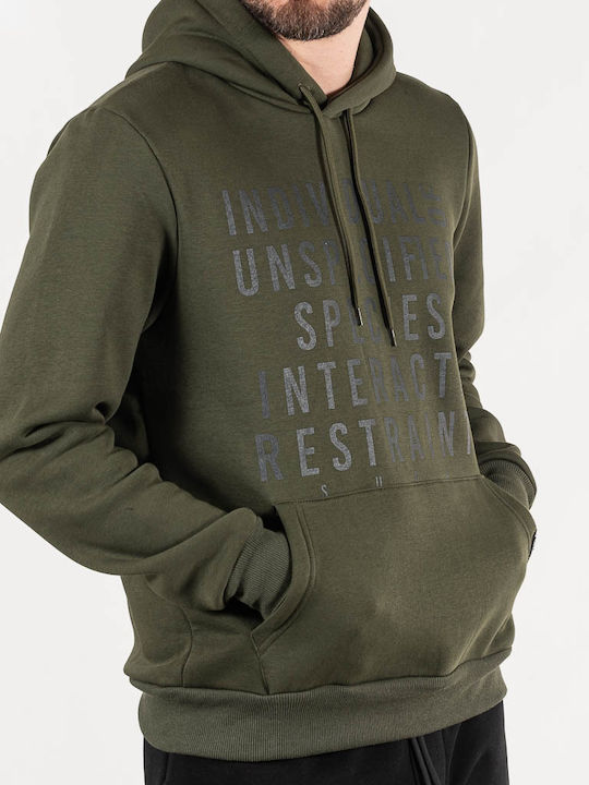 Sweatshirt mit Khaki Kapuze