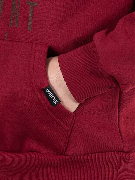 Herren Sweatshirts mit Burgundischer Kapuze