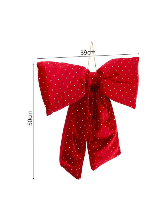Red Decorative Bow 39x50cm Mica Red