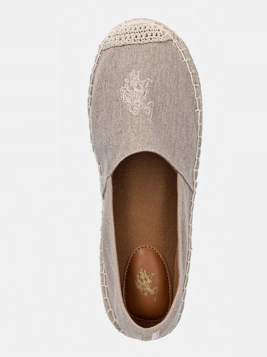 Fabric Women's Espadrilles In Beige Colour