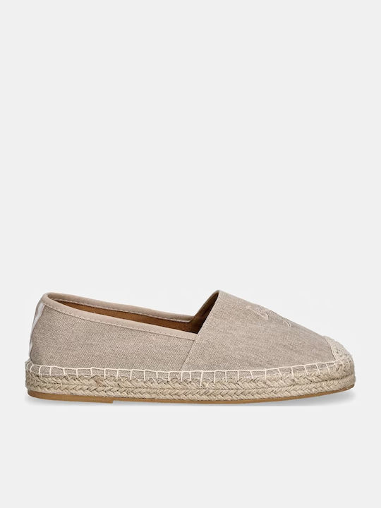 Fabric Women's Espadrilles In Beige Colour