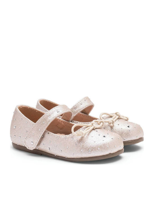 Kids Pumps & Ballerinas Anatomic With Hoop & Loop Closure Leather Beige