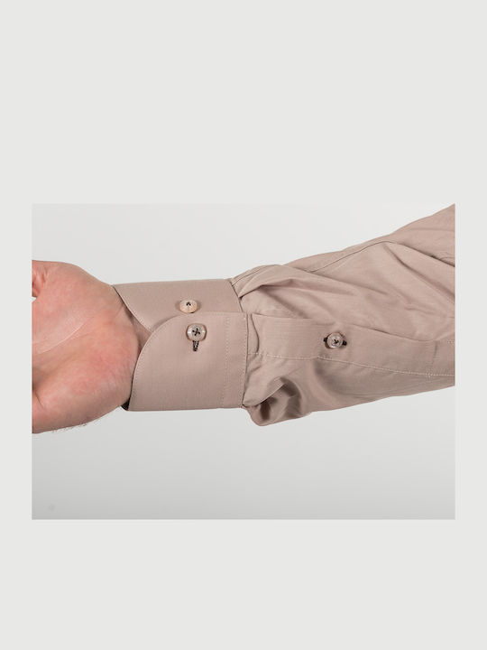 Long Sleeve Shirt Regular Fit Beige