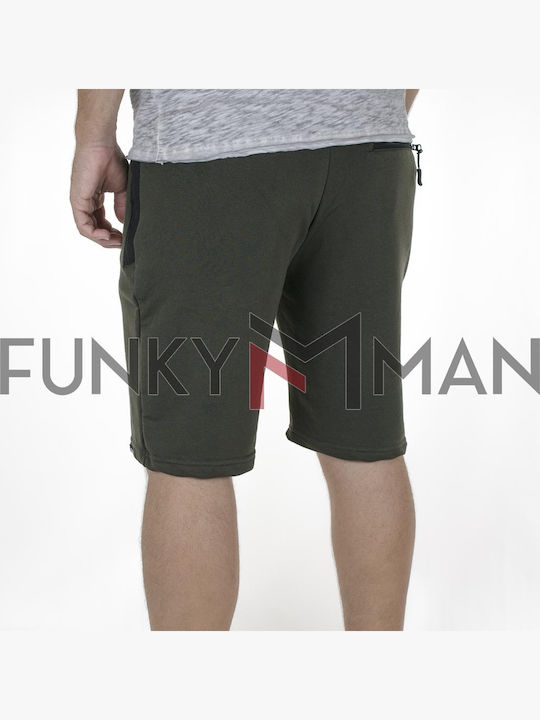 Pantaloni Scurți Bărbați Kaki