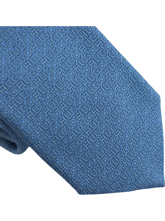 Boss Men's Silk Tie Printed in Blue Colour