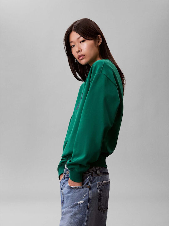 Logo Graphic Lang Damen Sweatshirt Grün