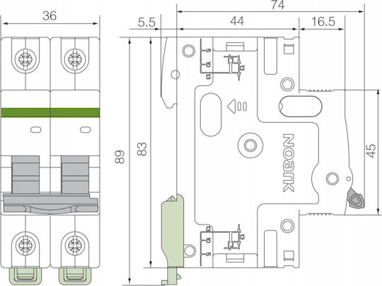 Noark Phasenrelais 32A mit Spannung 500V