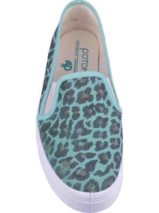 Γυναικεία Slip-On Πάνινα Τιρκουάζ