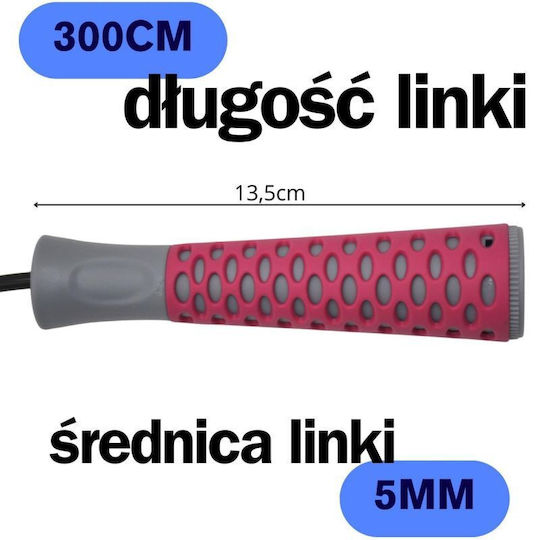 Fitness Skipping Rope Pvc 300cm Pink Enero Fit Pink