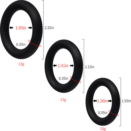 Δαχτυλίδι Πέους Σιλικόνης Men's Stiff Small Silicone Cock Ring Μωβ