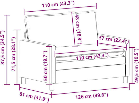 vidaXL Wohnzimmermöbel-Set 3-Sitzer & 2-Sitzer