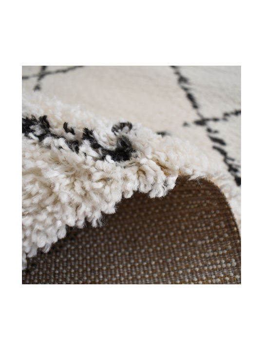 Shaggy Noelia Rug Rectangular Cream-Black 120x170cm